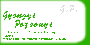 gyongyi pozsonyi business card