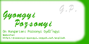 gyongyi pozsonyi business card